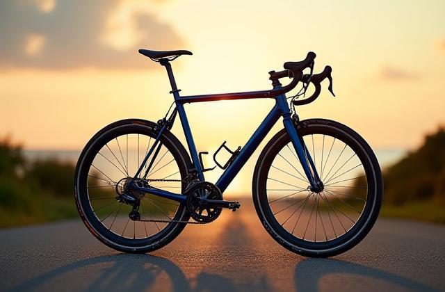 Beautiful lugged steel road bike, gleaming in the Key West sun